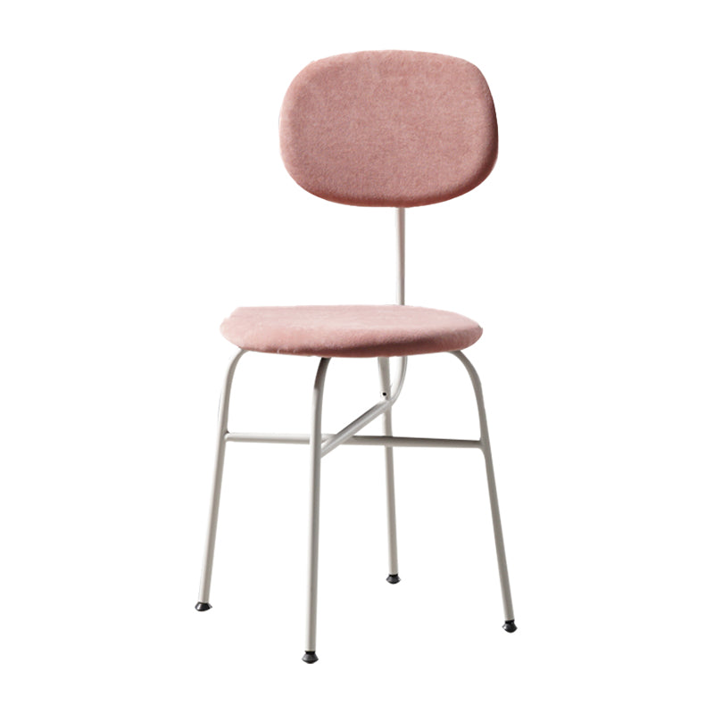 Chaise de salle à manger de style contemporain Chaise d'appoint sans accoudoirs avec pieds en métal