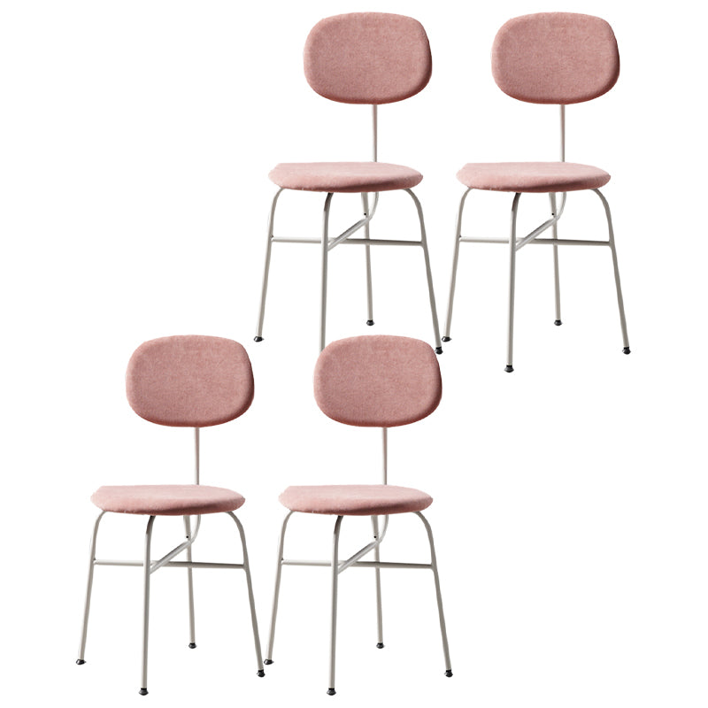 Chaise de salle à manger de style contemporain Chaise d'appoint sans accoudoirs avec pieds en métal