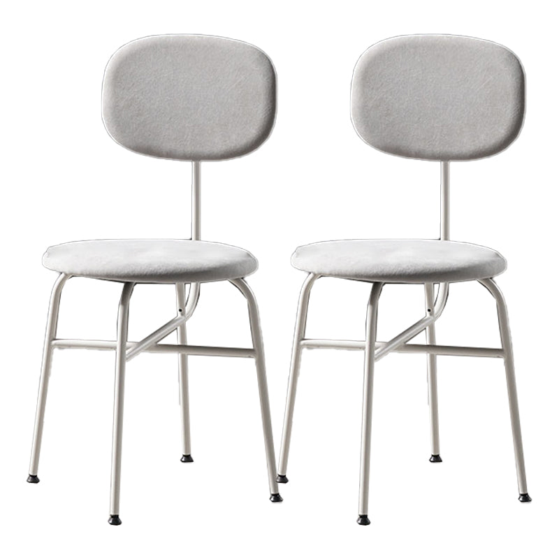 Chaise de salle à manger de style contemporain Chaise d'appoint sans accoudoirs avec pieds en métal