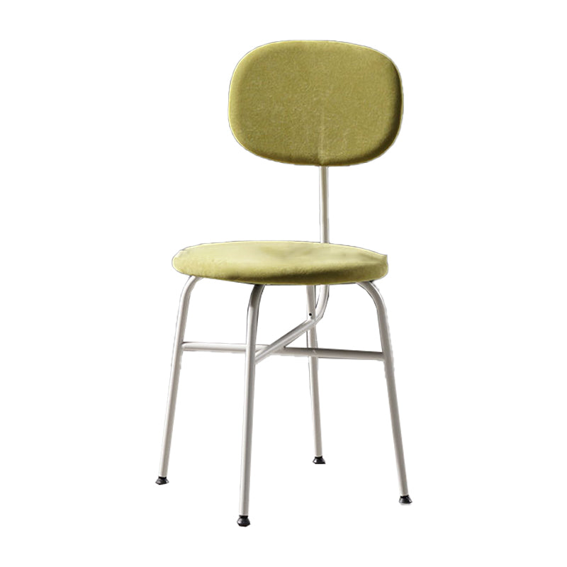 Chaise de salle à manger de style contemporain Chaise d'appoint sans accoudoirs avec pieds en métal