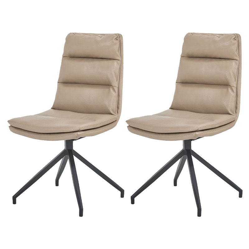Chaises de salle à manger sans bras contemporaines, finition mate, chaise latérale Parsons pour brasserie