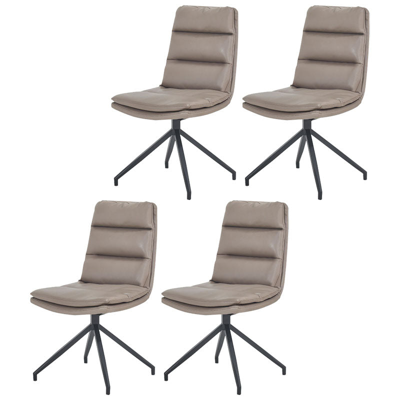 Chaises de salle à manger sans bras contemporaines, finition mate, chaise latérale Parsons pour brasserie