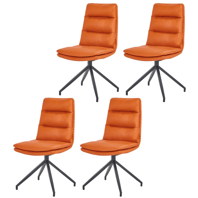 Chaises de salle à manger sans bras contemporaines, finition mate, chaise latérale Parsons pour brasserie