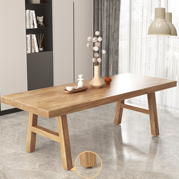 Modern 1/2/3/5/6 Pieces Rectangle Dining Set Solid Wood Dining Table with Chairs