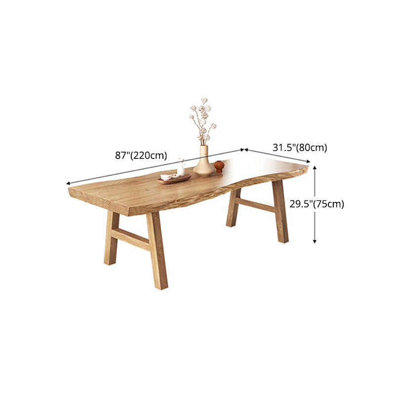 Modern 1/2/3/5/6 Pieces Rectangle Dining Set Solid Wood Dining Table with Chairs