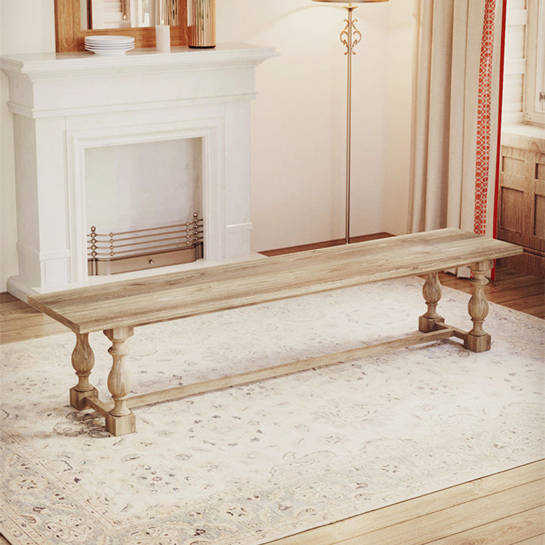 Style de ferme 1/2/4/7 Pièces Ensemble de restauration Table à manger en bois massif avec chaises