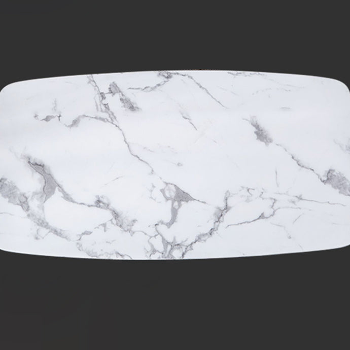 1/4/5/7 PCS Ensemble de restauration moderne en métal avec table rectangle et jeu de restauration de base de piédestal