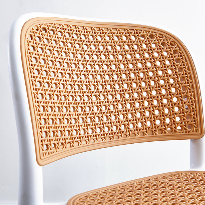 Taburete de bar de plástico de estilo moderno con reposapiés, taburete de bar simple con respaldo bajo para cocina