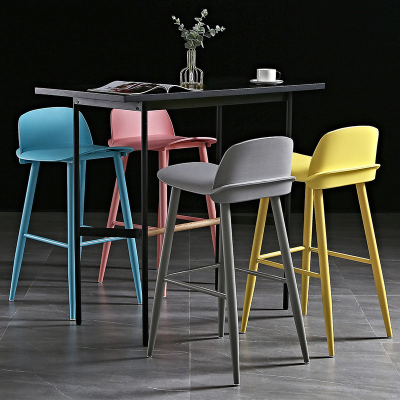 Barhocker mit Metallbeinen im skandinavischen Stil, Thekenhocker für Restaurantbar (2er-Set)