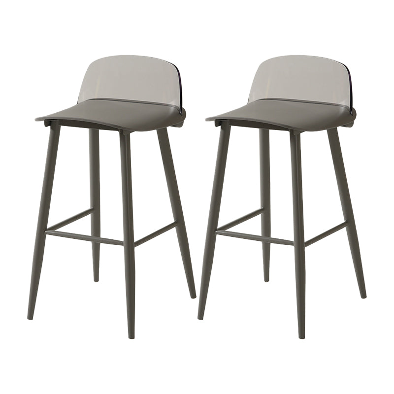 Barhocker mit Metallbeinen im skandinavischen Stil, Thekenhocker für Restaurantbar (2er-Set)