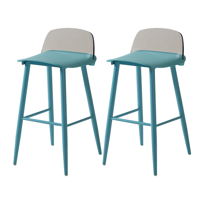 Barhocker mit Metallbeinen im skandinavischen Stil, Thekenhocker für Restaurantbar (2er-Set)