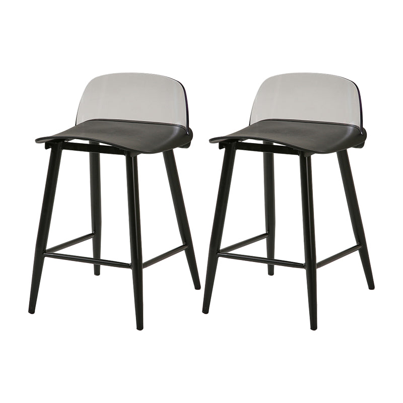 Barhocker mit Metallbeinen im skandinavischen Stil, Thekenhocker für Restaurantbar (2er-Set)