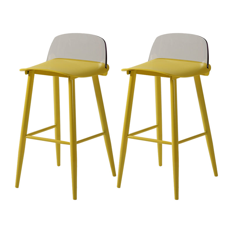 Barhocker mit Metallbeinen im skandinavischen Stil, Thekenhocker für Restaurantbar (2er-Set)