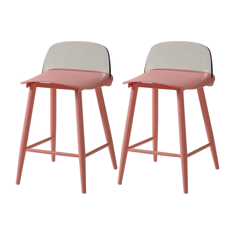 Barhocker mit Metallbeinen im skandinavischen Stil, Thekenhocker für Restaurantbar (2er-Set)