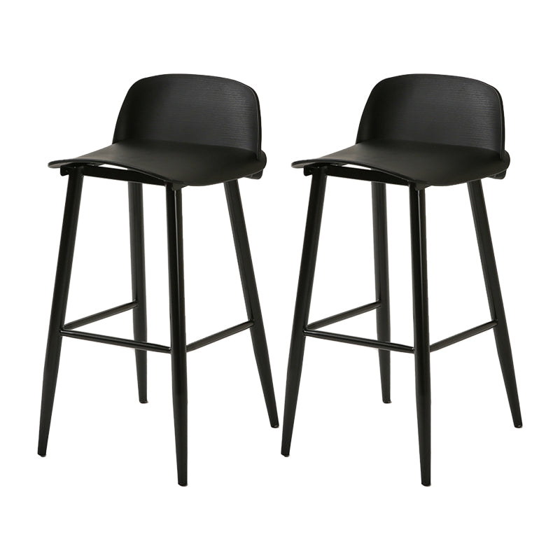 Barhocker mit Metallbeinen im skandinavischen Stil, Thekenhocker für Restaurantbar (2er-Set)