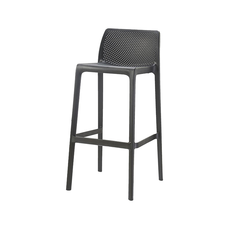 Taburetes de mostrador Macron contemporáneos, taburete de bar de plástico para interiores, sin brazos, para cocina
