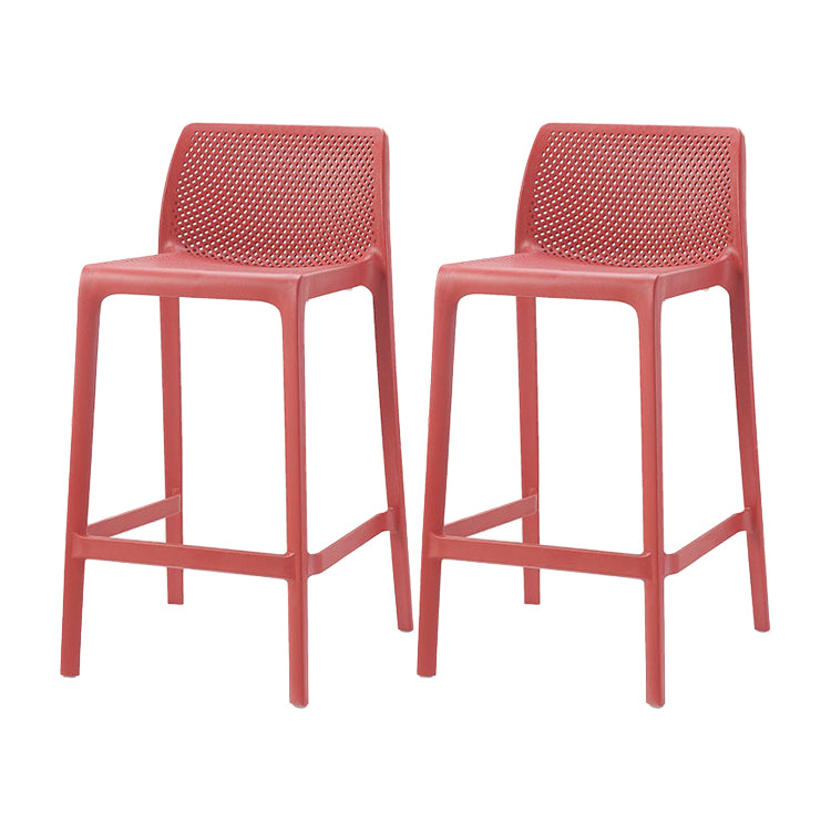 Taburetes de mostrador Macron contemporáneos, taburete de bar de plástico para interiores, sin brazos, para cocina