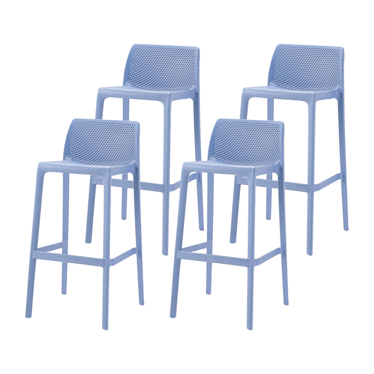 Taburetes de mostrador Macron contemporáneos, taburete de bar de plástico para interiores, sin brazos, para cocina