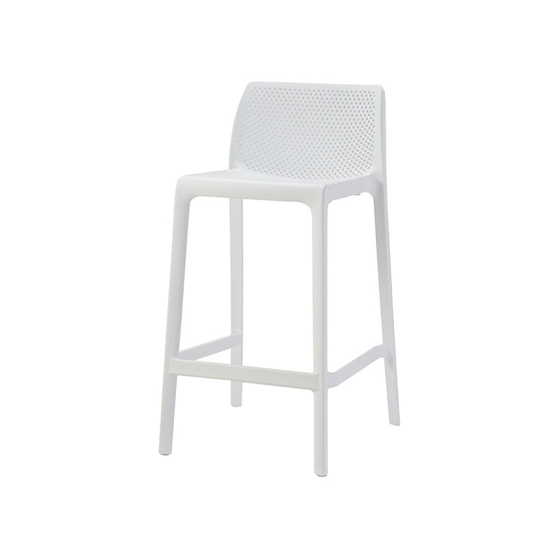 Taburetes de mostrador Macron contemporáneos, taburete de bar de plástico para interiores, sin brazos, para cocina
