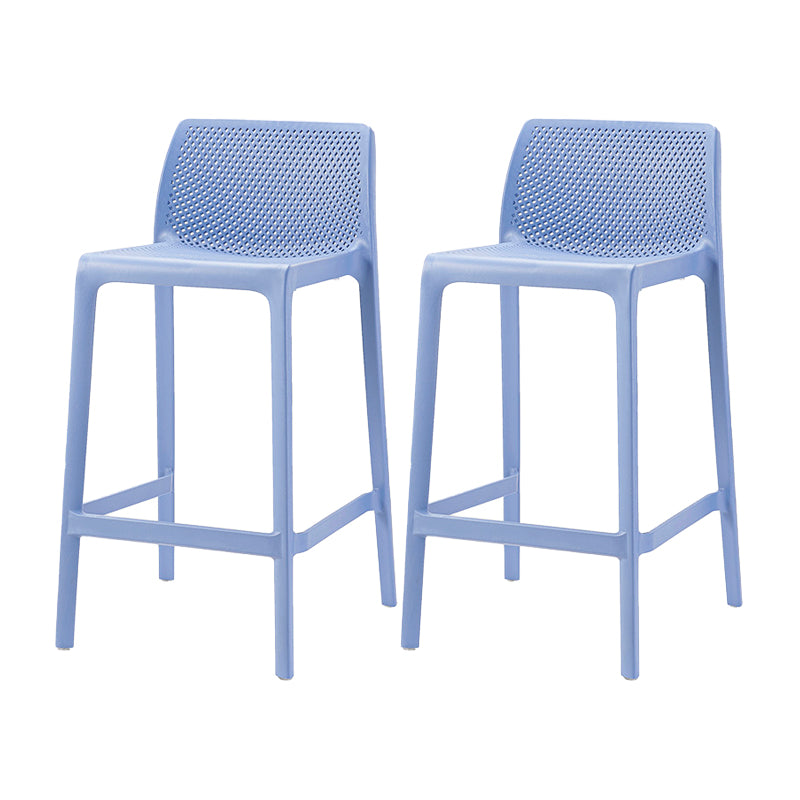 Taburetes de mostrador Macron contemporáneos, taburete de bar de plástico para interiores, sin brazos, para cocina