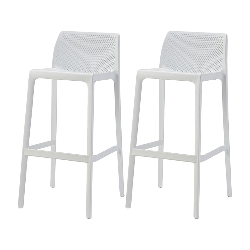 Taburetes de mostrador Macron contemporáneos, taburete de bar de plástico para interiores, sin brazos, para cocina