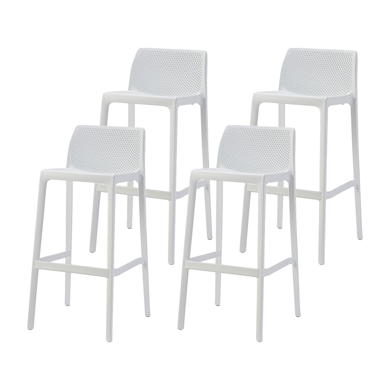 Taburetes de mostrador Macron contemporáneos, taburete de bar de plástico para interiores, sin brazos, para cocina