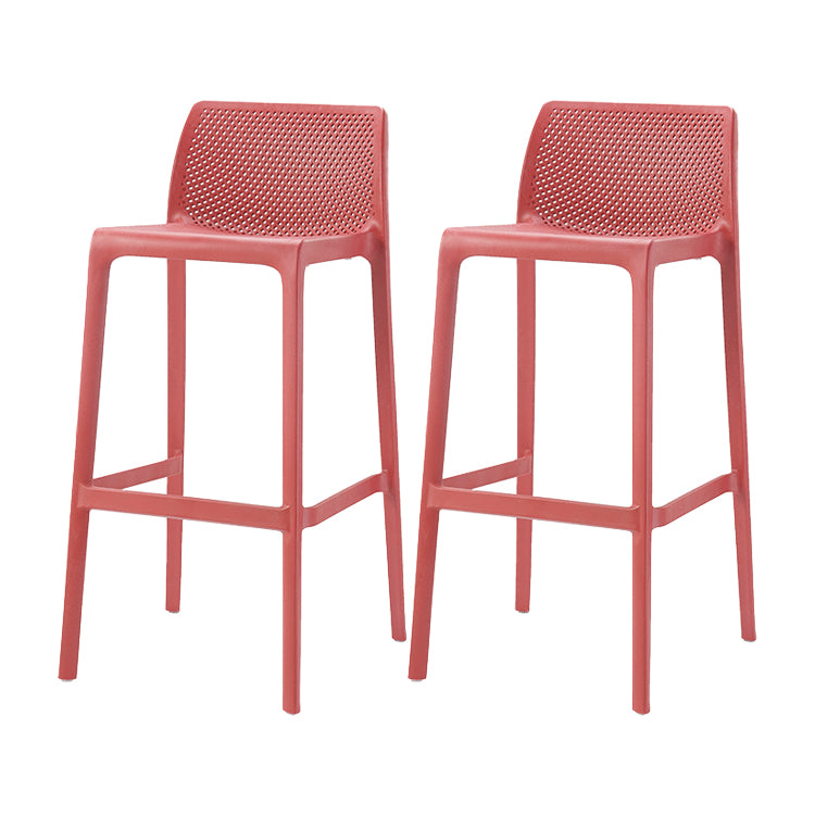 Taburetes de mostrador Macron contemporáneos, taburete de bar de plástico para interiores, sin brazos, para cocina