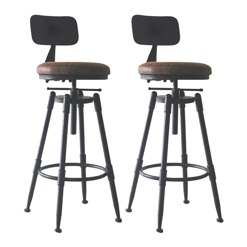 Taburete de bar de metal de estilo industrial con patas de hierro, taburete contrario para barra de cocina
