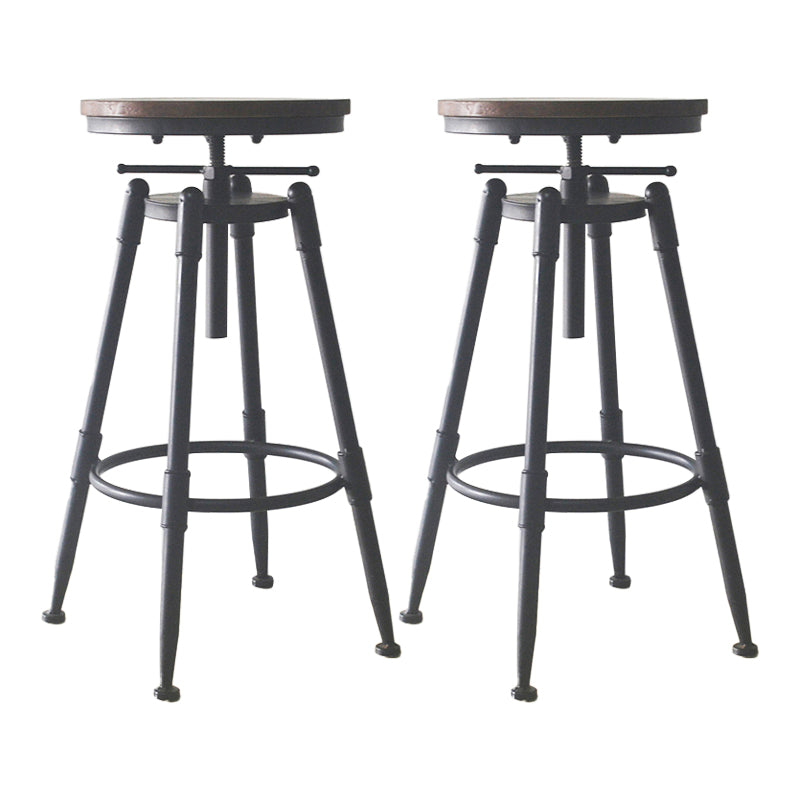 Taburete de bar de metal de estilo industrial con patas de hierro, taburete contrario para barra de cocina