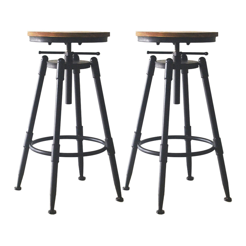 Taburete de bar de metal de estilo industrial con patas de hierro, taburete contrario para barra de cocina