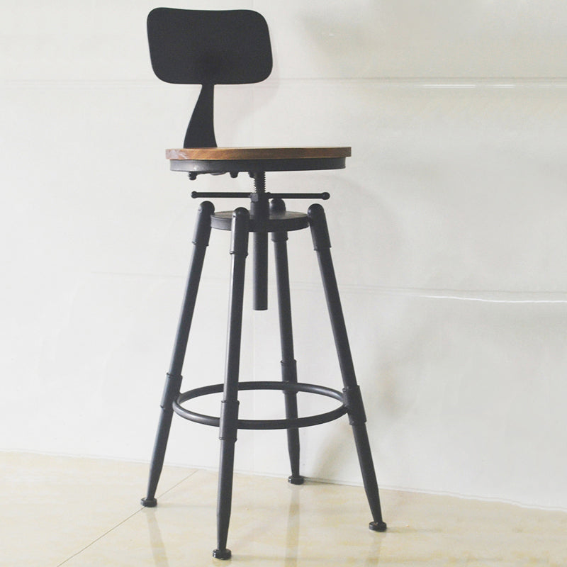Taburete de bar de metal de estilo industrial con patas de hierro, taburete contrario para barra de cocina