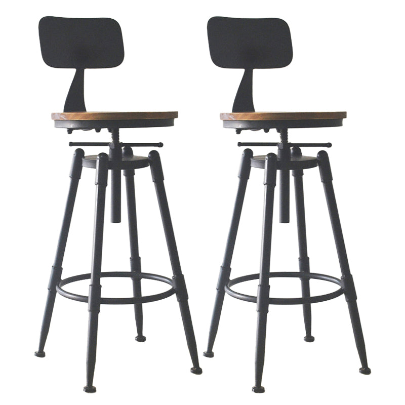 Taburete de bar de metal de estilo industrial con patas de hierro, taburete contrario para barra de cocina