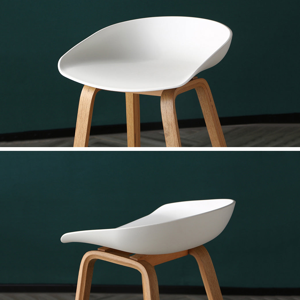 Taburetes contadores simples contemporáneos taburete de bar de madera interior con patas de 30 pulgadas con asiento de plástico