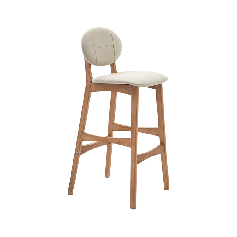 Nordic Wood Barhocker mit niedriger Rückenlehne, 76,2 cm hoch, hoher Innenhocker mit Polsterung für das Esszimmer