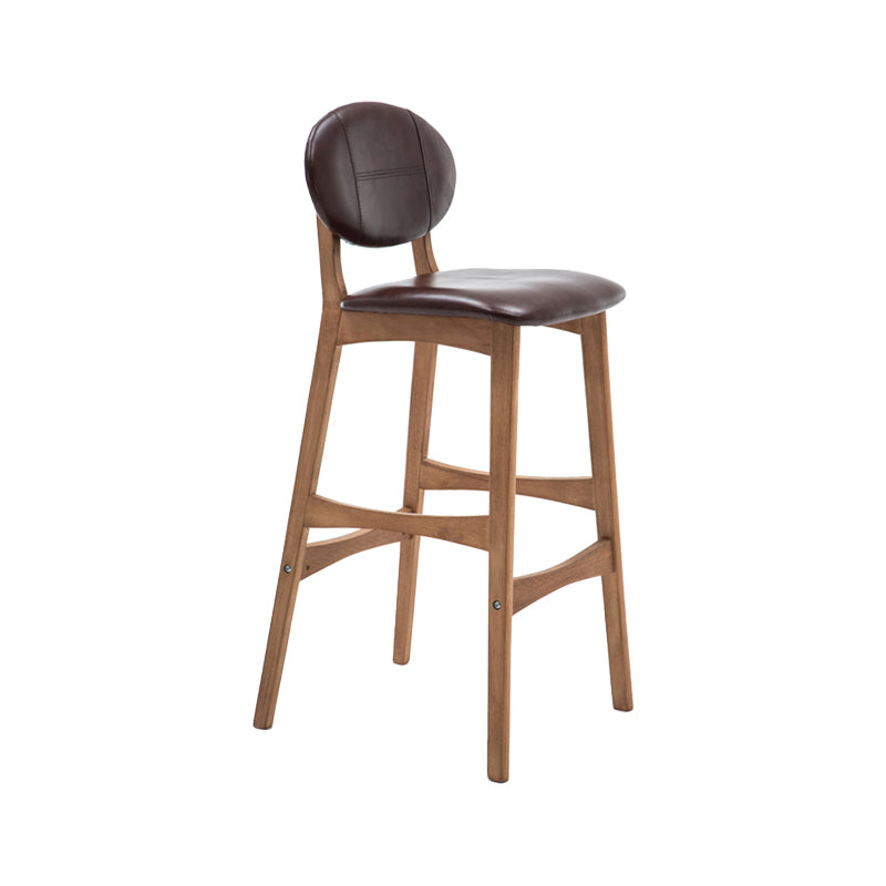 Nordic Wood Barhocker mit niedriger Rückenlehne, 76,2 cm hoch, hoher Innenhocker mit Polsterung für das Esszimmer
