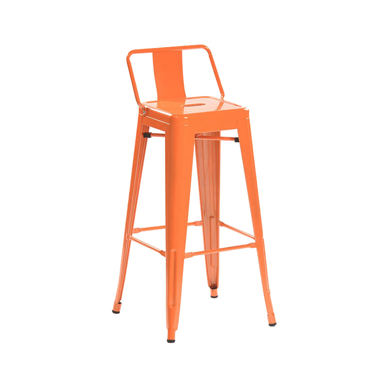 Industrial Style Armless Barstool Iron Counter Stools with Pedal for Coffee Shop