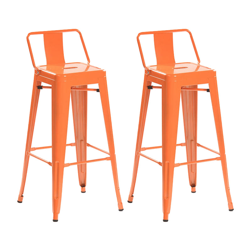 Industrial Style Armless Barstool Iron Counter Stools with Pedal for Coffee Shop