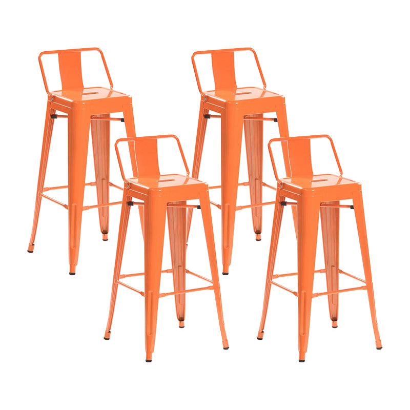 Industrial Style Armless Barstool Iron Counter Stools with Pedal for Coffee Shop