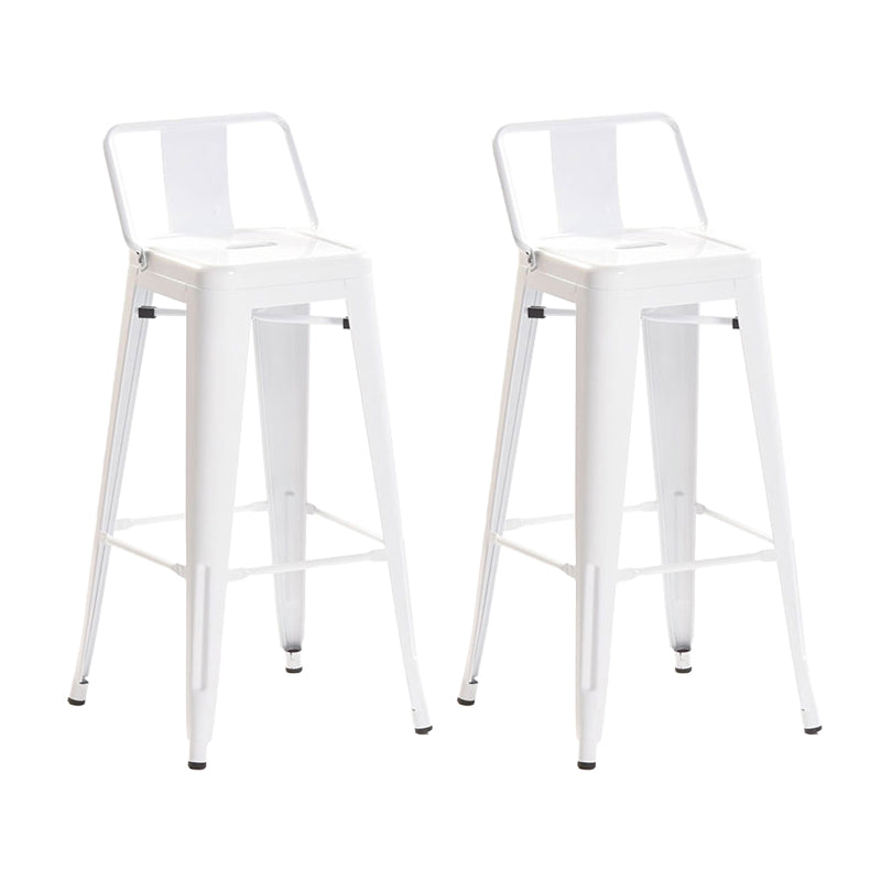 Industrial Style Armless Barstool Iron Counter Stools with Pedal for Coffee Shop