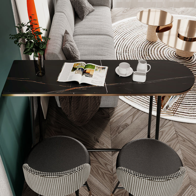 Glam Marble Counter Table with Specialty Table Top Trestle Table - 42" H