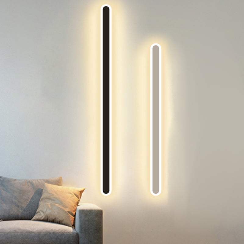 Lampes murales linéaires de style moderne métal 1 éclairage mural clair
