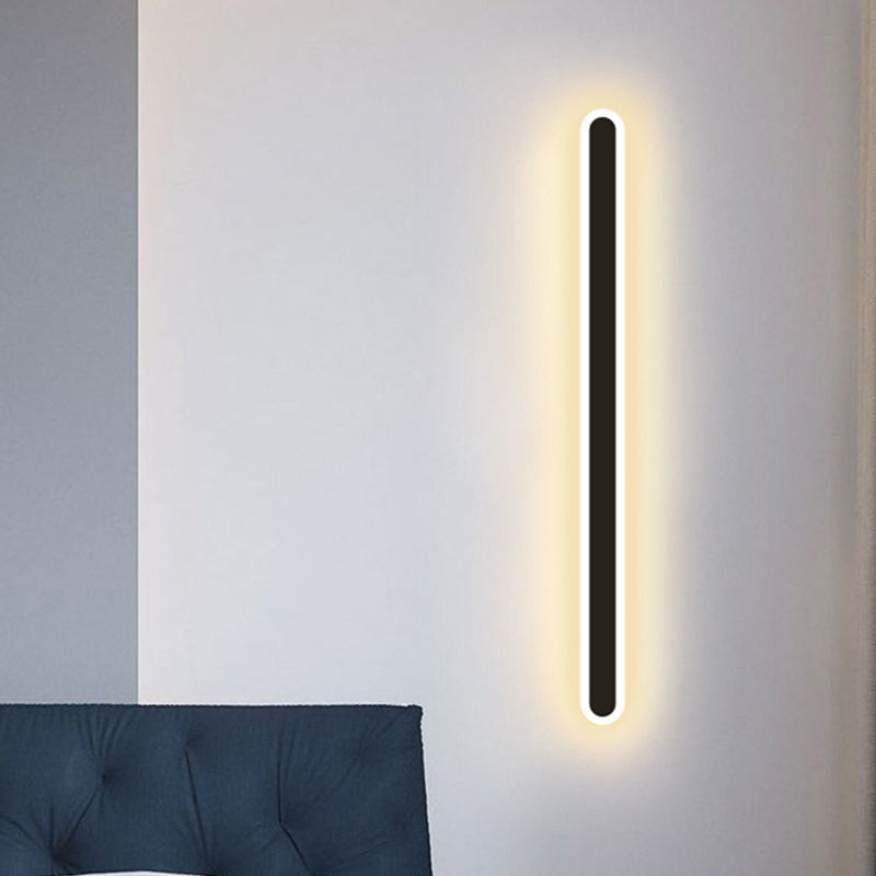Lampes murales linéaires de style moderne métal 1 éclairage mural clair