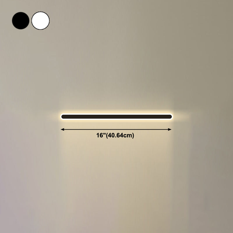 Lampes murales linéaires de style moderne métal 1 éclairage mural clair