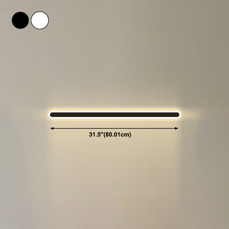 Lampes murales linéaires de style moderne métal 1 éclairage mural clair