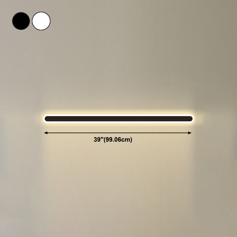 Lampes murales linéaires de style moderne métal 1 éclairage mural clair