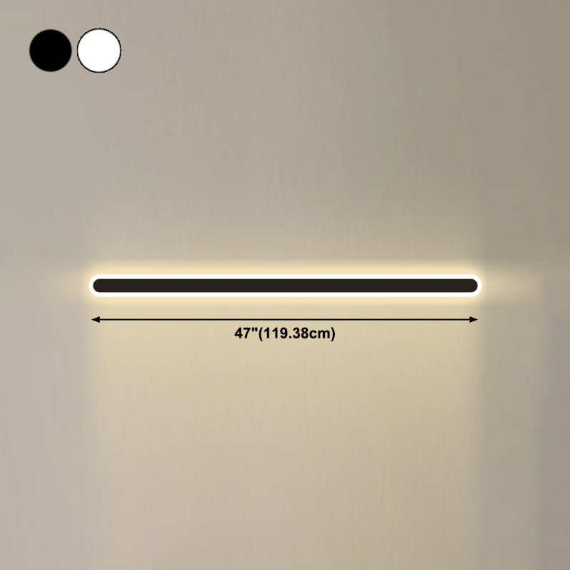 Lampes murales linéaires de style moderne métal 1 éclairage mural clair