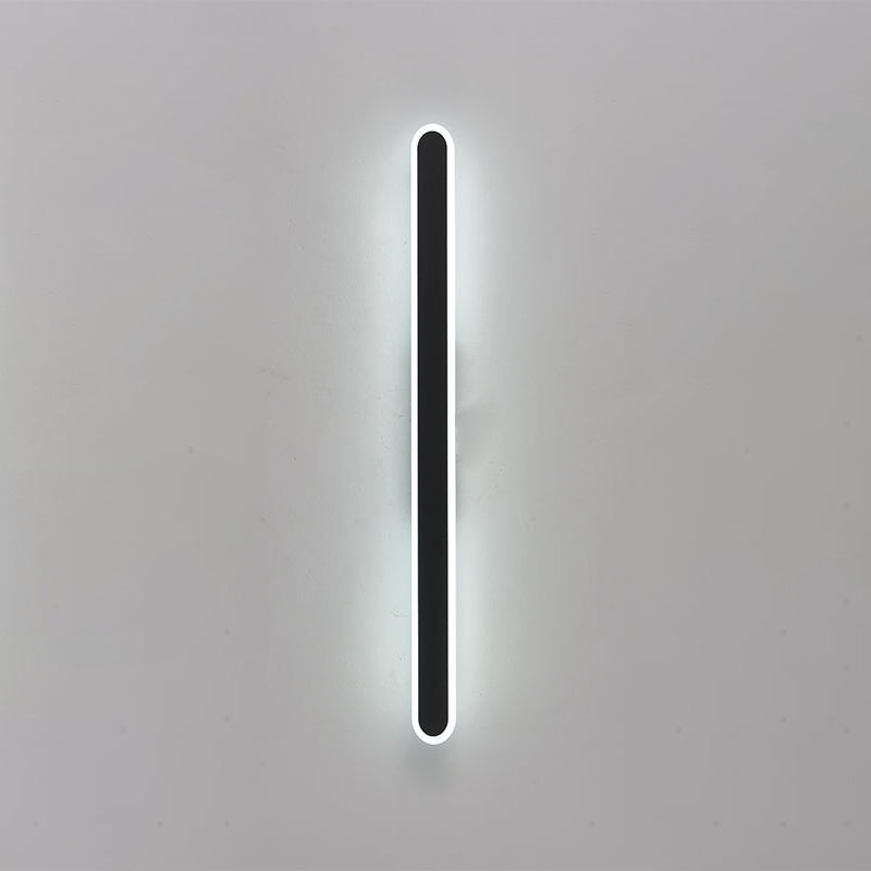 Forma lineare Fonce in metallo Sconce Modern MODERNI IL LIGHT MONTO A MOLTO MOLTO SINGOLO IN NERO