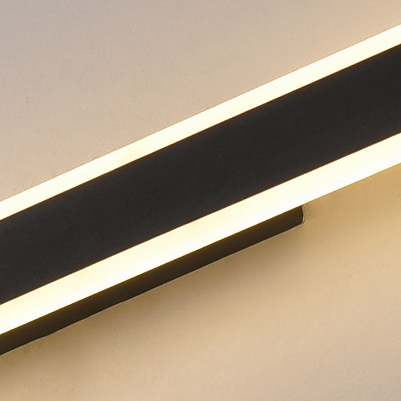 Forma lineare Fonce in metallo Sconce Modern MODERNI IL LIGHT MONTO A MOLTO MOLTO SINGOLO IN NERO
