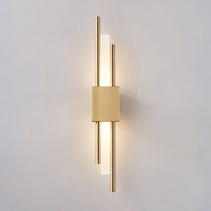 Acconciatura a parete in metallo lineare Stile moderno in stile 2 luci illuminazione a parete