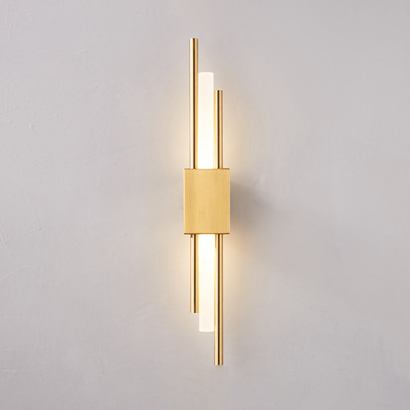 Acconciatura a parete in metallo lineare Stile moderno in stile 2 luci illuminazione a parete